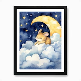 Baby Chipmunk 2 Sleeping In The Clouds Art Print