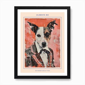 Dog In A Suit Kitsch Portrait 1 Poster Art Print