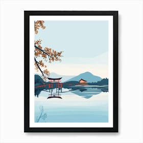 Miyajima Japan 2 Colourful Illustration Art Print