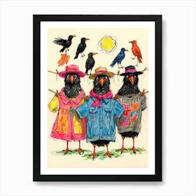 Three Crows Art Print