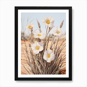 Flax Flower 3 Flower Painting Art Print