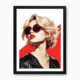 Woman In Sunglasses Art Print