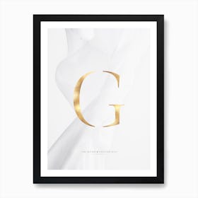 Letter G Gold Art Print