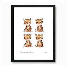 Cute Animals Collection Tiger 1 Art Print