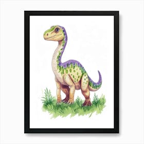 Cute Spot Pattern Dinosaur Cartoon  4 Art Print