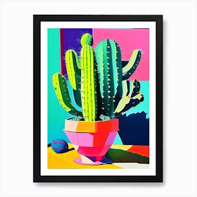 Easter Cactus Modern Abstract Pop 1 Art Print