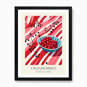 Marche Aux Fruits Cranberries Fruit Summer Illustration 2 Art Print