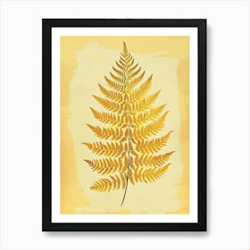 Vintage Illustration Autumn Fern 2 Art Print