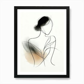 Woman Sketched Portrait Poster