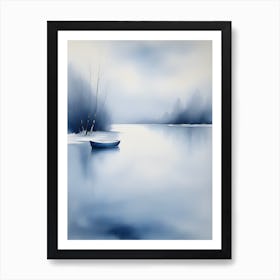 Abstract Boat On The Lake Art Print