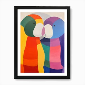 Colourful Kids Animal Art Manatee Poster