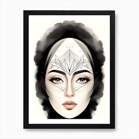 Abstract Of A Woman'S Face Art Art Print