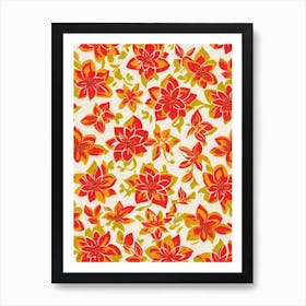 Amaryllis Floral Print Warm Tones 1 Flower Art Print