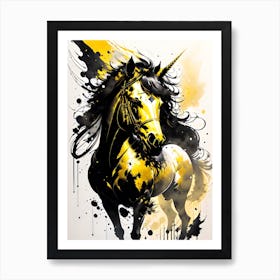 Gold Unicorn Art Print
