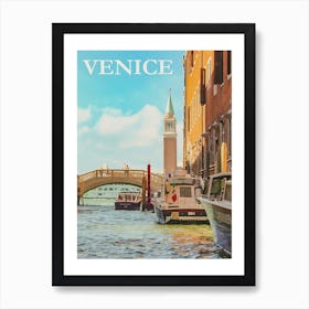 Venice Italy Travel Poster, Karen Arnold Art Print