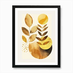 Golden Leaves 28 Art Print