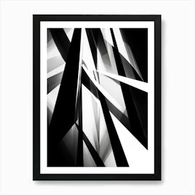 Shadows Abstract Black And White 4 Art Print