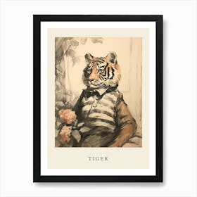 Beatrix Potter Inspired  Animal Watercolour Tiger 3 Art Print