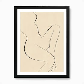 Nude Nude line art Art Print