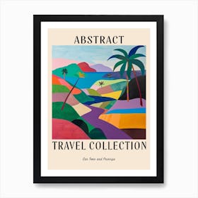 Abstract Travel Collection Poster Sao Tome And Principe 3 Art Print