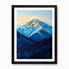 Sunrise Over Mt Hood Art Print