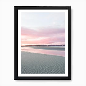 Luskentyre Sands, Isle Of Harris, Scotland Pink Photography 1 Art Print