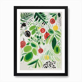 Kiwi Fruit Drawing 7 Art Print
