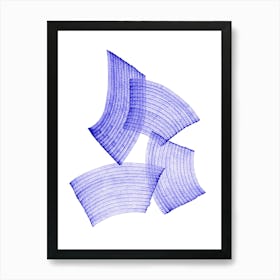 Blue Layers Art Print