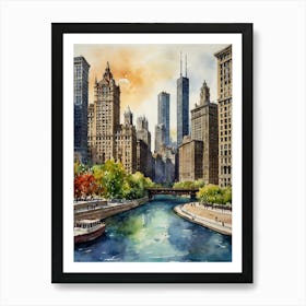 Chicago River 6 Art Print