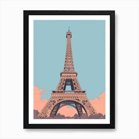 The Eiffel Tower Paris Travel Illustration 3 Art Print