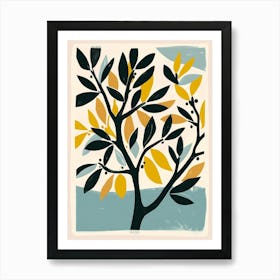Willow Tree Flat Illustration 1 Art Print