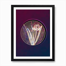 Abstract Knysna Lily Floral Mosaic Botanical Illustration n.0206 Art Print