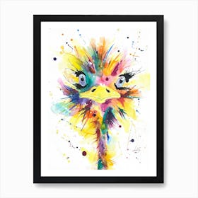 Crazy Ostrich 2 Art Print