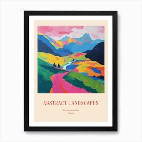 Colourful Abstract Tatra National Park Poland 2 Poster Art Print