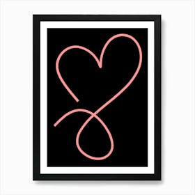 Heart With A Line Art Print