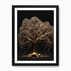 Golden Tree Of Life Art Print