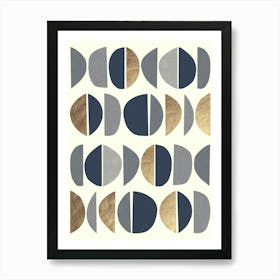 Geometric and golden composition 3 Art Print