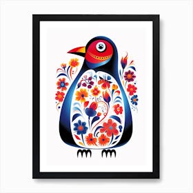 Scandinavian Bird Illustration Penguin 2 Art Print