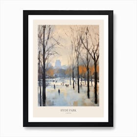 Winter City Park Poster Hyde Park London 6 Art Print