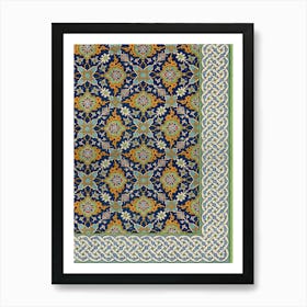 Arabic Art Pattern, Emile Prisses D’Avennes, La Decoration Arabe, Digitally Enhanced Lithograph From Own5 Art Print