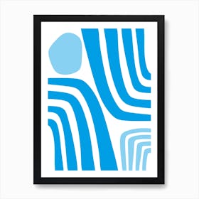 Abstract Minimalist Blue Art Print