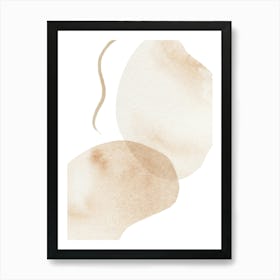 Beige Watercolor Painting 1 Art Print