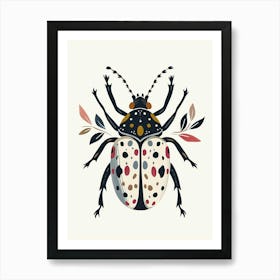 Colourful Insect Illustration Beetle 22 Poster