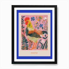 Spring Birds Poster Rooster 1 Art Print