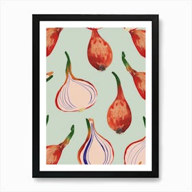 Onion Pattern Illustration 2 Art Print