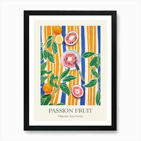 Marche Aux Fruits Passion Fruit Fruit Summer Illustration 1 Art Print