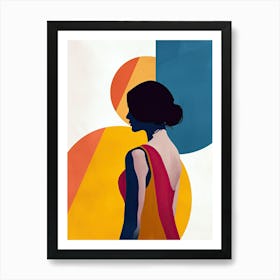 Woman In A Dress, Minimalism Art Print