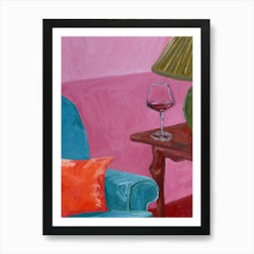 Chair And A Lamp Art Print