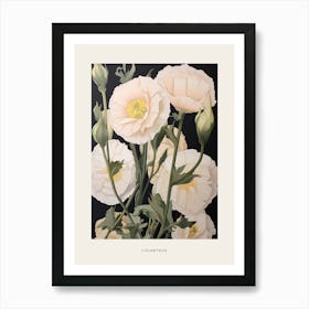 Flower Illustration Lisianthus 2 Poster Art Print