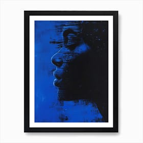 'Blue' Lady Art Print